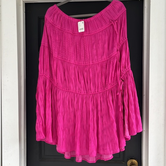 💖LAST OFFER! NWT Free People Maeve Midi Skirt in color: Pink, Sz XL~ 💖 - Picture 5 of 15